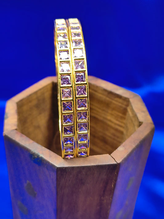 VIOLET SQUARE STONE BANGLES(SJBL007SV)
