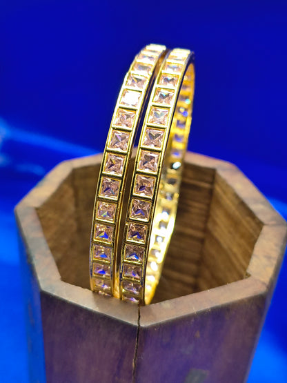 PINK SQUARE STONE BANGLES(SJBL007SP)