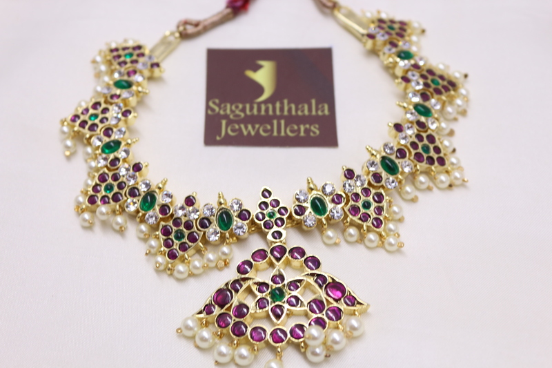 Margam Temple Jewellery - Copper One Gram Gold Finish & Real Kempstones Necklace Margam Temple Jewellery - Copper One Gram Gold Finish & Real Kempstones Necklace
