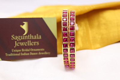 Bangles|One Gram Gold Finish|Copper|CZ/Zircon|AD Stones| Premium Quality| Repolishable - Pair of Two Bangles|One Gram Gold Finish|Copper|CZ/Zircon|AD Stones| Premium Quality| Repolishable - Pair of Two