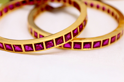 Bangles|One Gram Gold Finish|Copper|CZ/Zircon|AD Stones| Premium Quality| Repolishable - Pair of Two Bangles|One Gram Gold Finish|Copper|CZ/Zircon|AD Stones| Premium Quality| Repolishable - Pair of Two