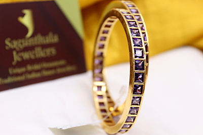 Sparkle Square One Gram Gold Bangles – Elegant CZ/AD Accents for Every Occasion! Sparkle Square One Gram Gold Bangles – Elegant CZ/AD Accents for Every Occasion!