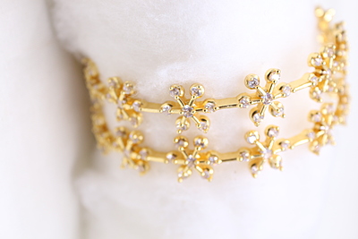 CZ White Stones Bangles Star Pattern CZ White Stones Bangles Star Pattern