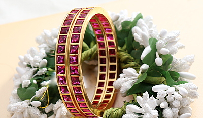 Bangles|One Gram Gold Finish|Copper|CZ/Zircon|AD Stones| Premium Quality| Repolishable - Pair of Two Bangles|One Gram Gold Finish|Copper|CZ/Zircon|AD Stones| Premium Quality| Repolishable - Pair of Two