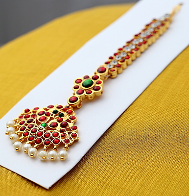 Temple Jewellery - Nethi Chutty/Maang Tikka for Bharathanatyam/Classical Performances/Bridal Temple Jewellery - Nethi Chutty/Maang Tikka for Bharathanatyam/Classical Performances/Bridal