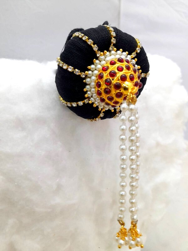 Andal Kondai โ Full Red Kempstones with Decorative Hair Ring | Ethnic Hair Accessory for Bridal, Bharatanatyam & Goddess Decoration Andal Kondai โ Full Red Kempstones with Decorative Hair Ring | Ethnic Hair Accessory for Bridal, Bharatanatyam & Goddess Decoration