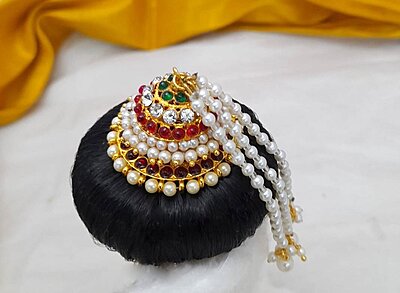 ANDAL KONDAI β Premium Traditional Ethnic Hair Accessory for Brides, Dancers & Deity Alankaram ANDAL KONDAI β Premium Traditional Ethnic Hair Accessory for Brides, Dancers & Deity Alankaram