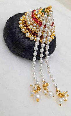 ANDAL KONDAI β Premium Traditional Ethnic Hair Accessory for Brides, Dancers & Deity Alankaram ANDAL KONDAI β Premium Traditional Ethnic Hair Accessory for Brides, Dancers & Deity Alankaram