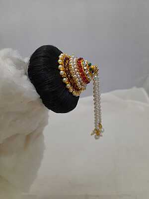 ANDAL KONDAI β Premium Traditional Ethnic Hair Accessory for Brides, Dancers & Deity Alankaram ANDAL KONDAI β Premium Traditional Ethnic Hair Accessory for Brides, Dancers & Deity Alankaram